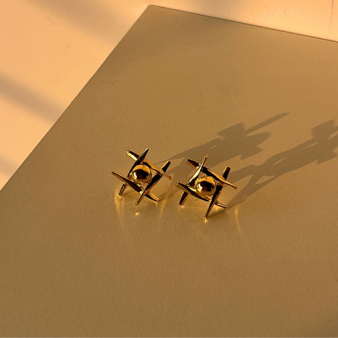 XOXO Gold Studs