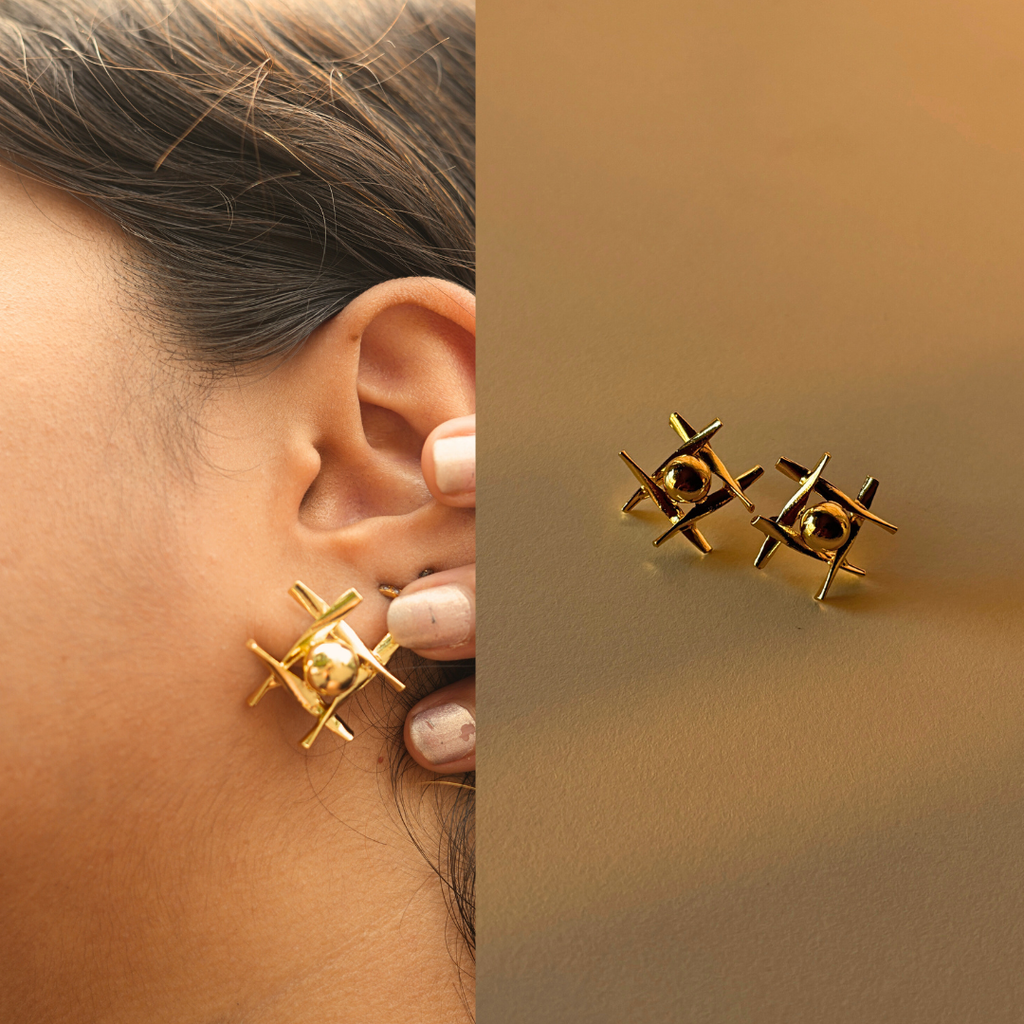 XOXO Gold Studs